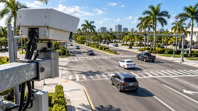 A traffic camera overlooks a Florida intersection.